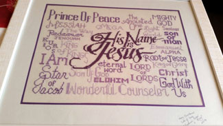 His Name is Jesus Stitched by Kogi South Africa